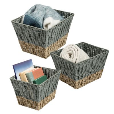 Honey Can Do - Set of 3 Square Nesting Seagrass Baskets