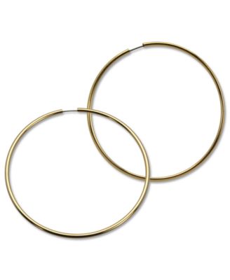GUESS - Earrings, Silver-Tone Large Endless Hoop
