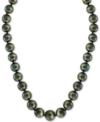 EFFY Collection - Cultured Black Tahitian Pearl (10mm) 18" Collar Necklace