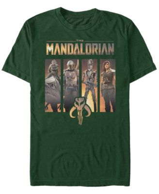 Fifth Sun - Men's Star Wars The Mandalorian Character Portrait Panels Short Sleeve T-Shirt