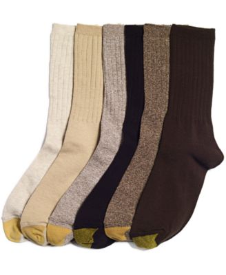Gold Toe - Ribbed Crew 6 Pack Socks