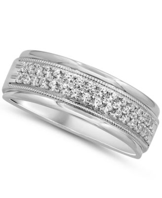 Macy's - Men's Diamond (1/2 ct. t.w.) Ring in 10K White Gold or 10K Yellow Gold