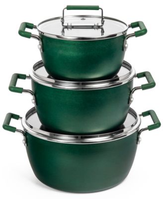 GraniteStone - Ultra-Durable Nonstick Diamond Infused 6-Pc. Nesting Pots Set