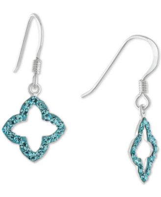 Giani Bernini - Crystal Quatrefoil Drop Earrings in Sterling Silver