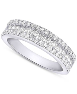Forever Grown Diamonds - Lab-Created Diamond Three-Row Band (3/4 ct. t.w.)