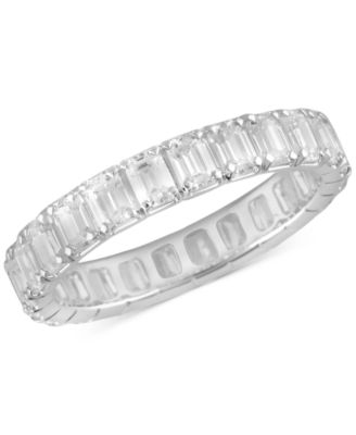 Badgley Mischka - Certified Lab Grown Diamond Emerald-Cut Eternity Band (3 ct. t.w.) in 14k Gold