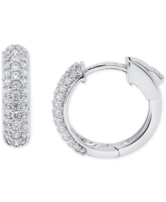 Forever Grown Diamonds - Lab Grown Diamond Pav&eacute; Small Huggie Hoop Earrings (1/2 ct. t.w.)