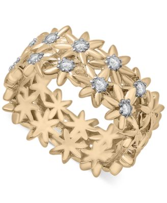 Audrey by Aurate - Diamond Flower Ring (1/3 ct. t.w.) in Gold Vermeil