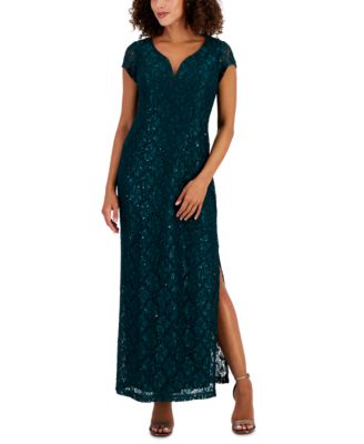 Connected - Women's Sequined-Lace Maxi Dress