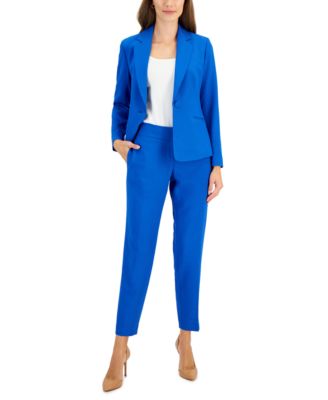 Le Suit - Women's Crepe One-Button Pantsuit, Regular & Petite Sizes