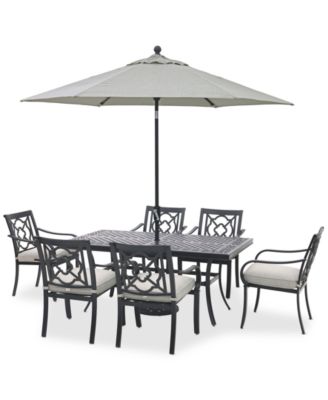 Agio - St Croix Outdoor 7-pc Dining Set (68x38" table + 6 dining chairs)