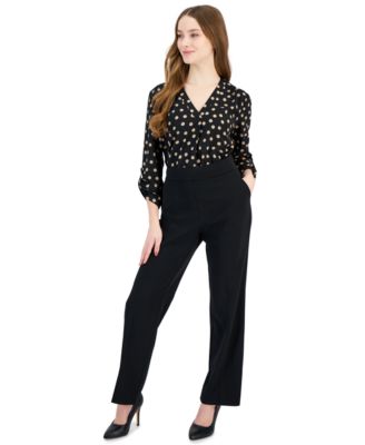AK Anne Klein - Petite Pull-On Straight-Leg Pants