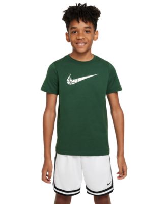 Nike - Big Kids Sportswear Relaxed-Fit Printed Crewneck T-Shirt