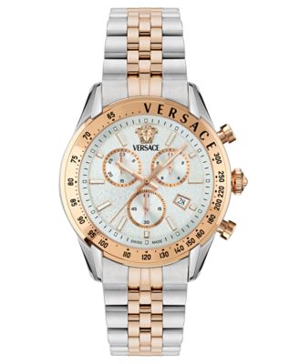 Versace - Men's Swiss Chronograph Two-Tone Stainless Steel Bracelet Watch 44mm