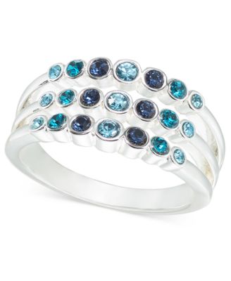 Charter Club - Silver-Tone Tonal Pav&eacute; Triple-Row Ring