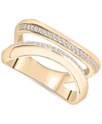 Audrey by Aurate - Diamond Double Row Openwork Abstract Statement Ring (1/4 ct. t.w.)