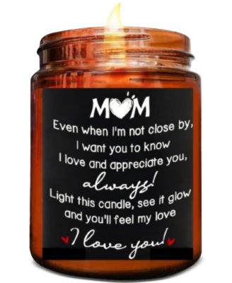 Lovery - "Love You Mom" Lavender-Scented Soy Wax Candle, 10 oz.