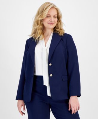 Kasper - Plus Size Two-Button Blazer