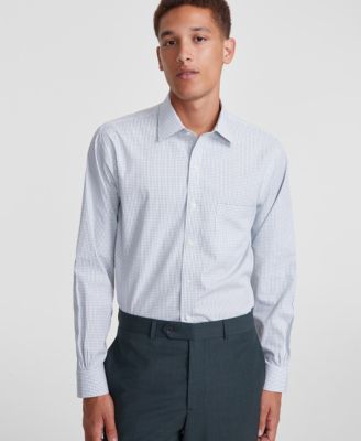 Brooks Brothers - Men's Regular-Fit Check Pinpoint Dress Shirt