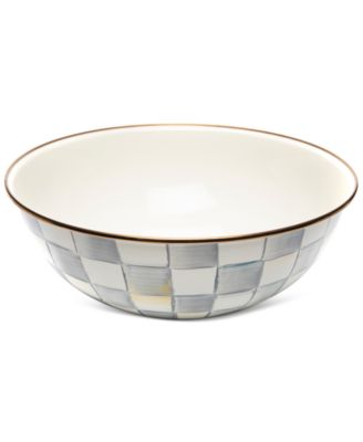 Mackenzie-Childs - Sterling Check Enameled Steel Extra-Large Everyday Bowl