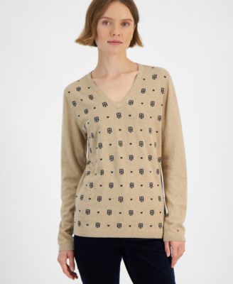 Tommy Hilfiger - Women's Jacquard Logo Sweater