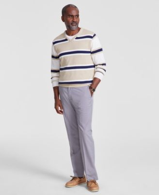 Club Room - Men's Mixed Stripe V-Neck Sweater