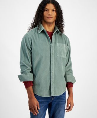 Sun + Stone - Men's Long Sleeve Button-Front Corduroy Shirt
