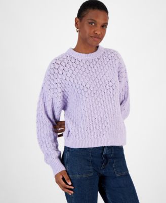 And Now This - Women's Pointelle Knit Crewneck Sweater, Created for Macy's