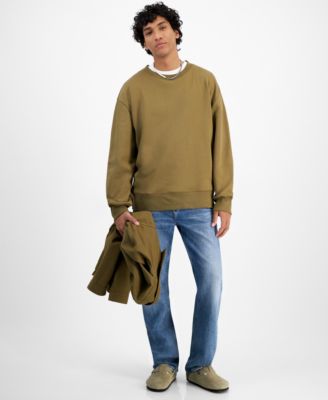 Mode of One - Men's Relaxed-Fit Fleece Sweatshirt, Created for Macy's