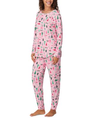 Cuddl Duds - Women's 2-Pc. Printed Jogger Pajamas Set