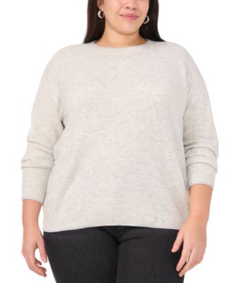 Vince Camuto - Plus Size Lurex-Tipped Crewneck Sweater