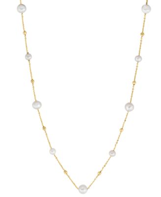EFFY Collection - Cultured Freshwater Pearl (5-7mm) 18" Collar Necklace in 14k Gold