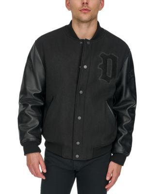 Dockers - Men's Mixed-Media Varsity D Bomber Jacket