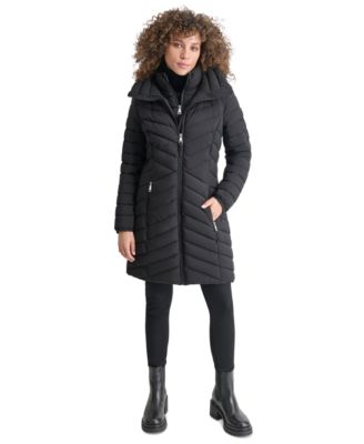 DKNY - Women's Bibbed Packable Puffer Coat