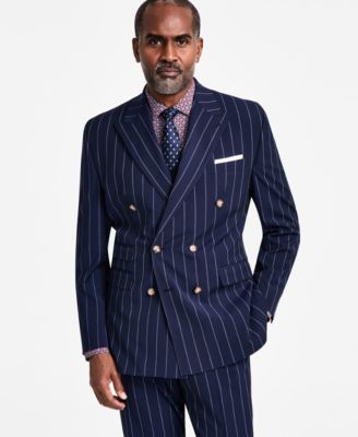 Tayion Collection - Men's Regular-Fit Pinstriped Jacket
