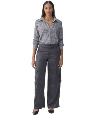 Sanctuary - Women's Radiant Long-Sleeve Sequin Shirt