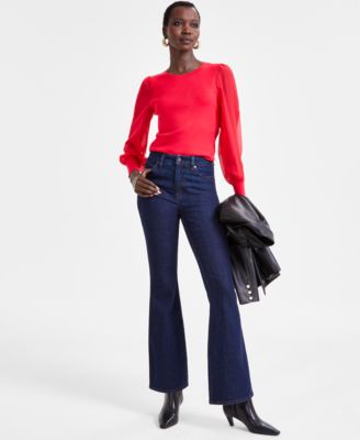 I.N.C. International Concepts - Women's High-Rise Flare V-Day Jeans