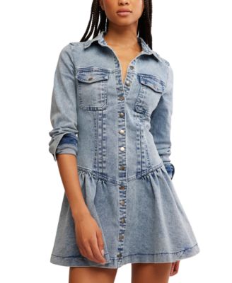 Free People - Women's Roadhouse Button-Front Mini Dress