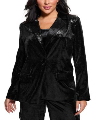 GUESS - Women's Omega Long-Sleeve Oversized Blazer