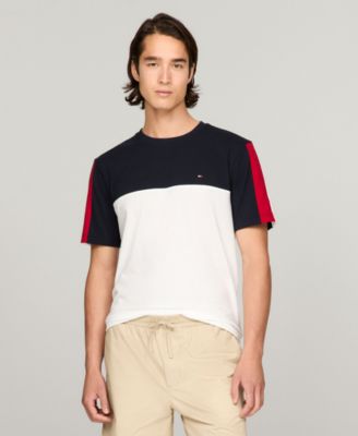 Tommy Hilfiger - Men's Global Stripe Colorblocked T-Shirt