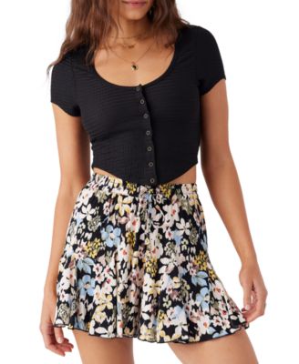 O'Neill - Juniors' Bennie Camden Floral Print Shorts