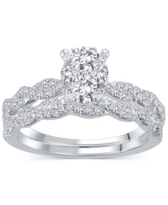 Macy's - Diamond Braid-Inspired Bridal Set (1 ct. t.w.) in 14k White Gold