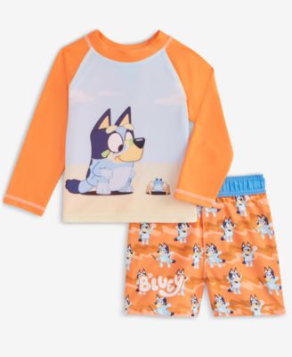 Dreamwave - Toddler Boys' Bluey Rash Guard & Swim Trunks