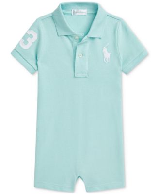 Polo Ralph Lauren - Baby Big Pony Cotton Mesh Polo Shortall