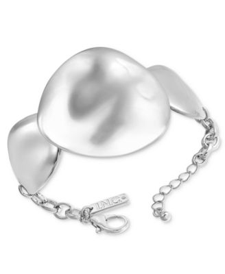 I.N.C. International Concepts - Silver-Tone Sculptural Disc Flex Bracelet