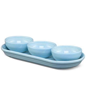 Fiesta - 4-Pc. Ceramic Bowl and Tray Condiment Serving Set
