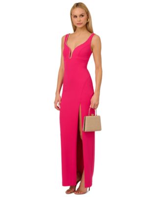 Adrianna - Women's Bead-Trim Sweetheart-Neck Sleeveless Gown