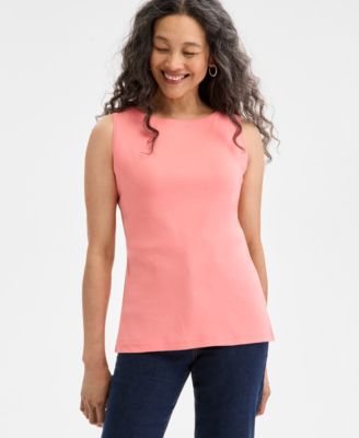 Style & Co - Petite Sleeveless Boat-Neck Tank Top