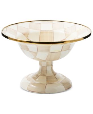 Mackenzie-Childs - Mocha Check Small Compote Bowl