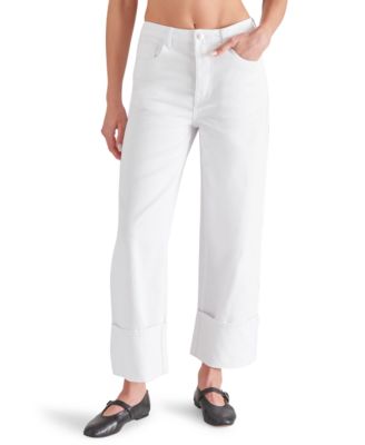 Steve Madden - Women's Noeli Wide-Leg Cuffed Jeans